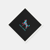 Hund - Niedlicher Haustier Pop Art, blau & rot Abs Serviette (Ecke)