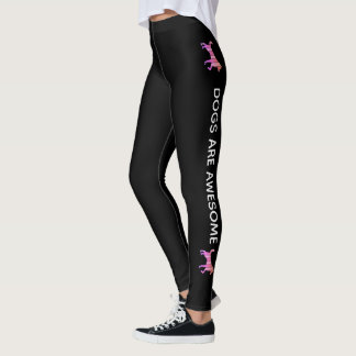 Hund - Niedlicher Haustier Pop Art, rosa Abstrakte Leggings