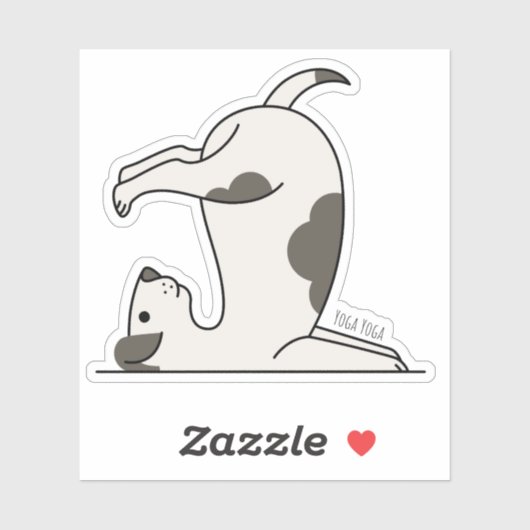 Hund - Niedlicher Yoga-Hund für Hund Lover, Yoga L Aufkleber (Blatt)