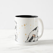 Hund - Niedlicher Yoga-Hund für Hund Lover, Yoga L Zweifarbige Tasse (VorderseiteRechts)