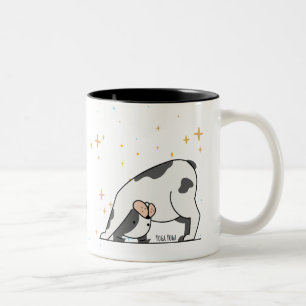 Hund - Niedlicher Yoga-Hund für Hund Lover, Yoga L Zweifarbige Tasse
