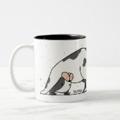 Hund - Niedlicher Yoga-Hund für Hund Lover, Yoga L Zweifarbige Tasse (Links)