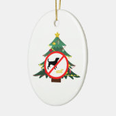 Hund No Pee Sign Keramik Ornament (Links)