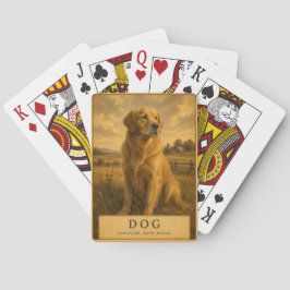 Hund nordamerikanische Landschaft VINTAGE Spielkarten