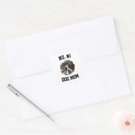 Hund Nummer 1 Mama Mutter Mutti Muttertag Tierlieb Quadratischer Aufkleber