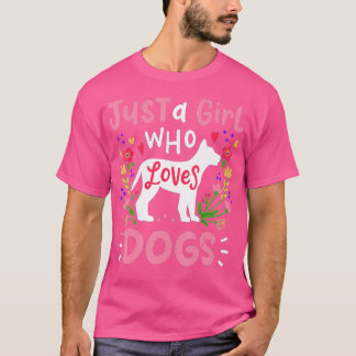 Hund nur ein Mädchen, das Hunde Lieben Geschenk fü T-Shirt