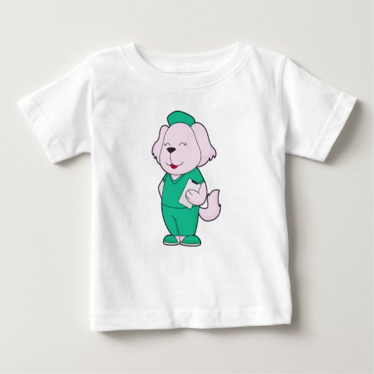 Hund Nurse Baby T-shirt (Vorderseite)