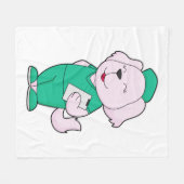Hund Nurse Fleecedecke (Vorderseite (Horizontal))