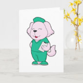 Hund Nurse Karte (Gelbe Blume)