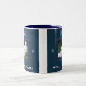 Hund oder Cat Blue Memorial Keepake Zweifarbige Tasse (Mittel)