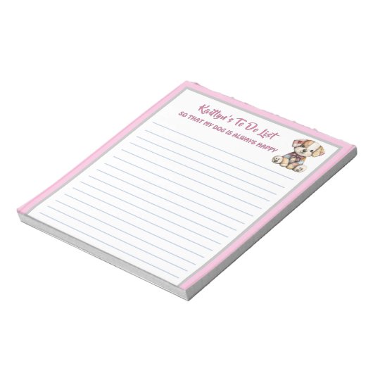 Hund oder Foto Personalisierter Planer zu tun Notizblock (Rotiert)