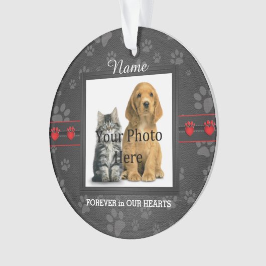 Hund oder Kat-Gedicht Memorial Keepake Ornament (Vorderseite)