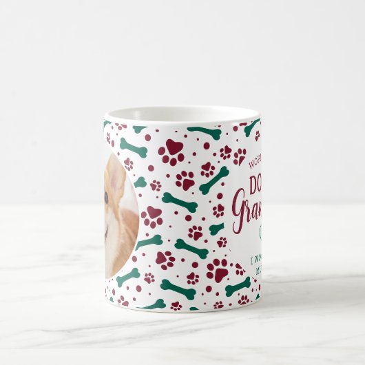 Hund Oma Großhund Custom Pet Foto Weihnachten Kaffeetasse (Mittel)