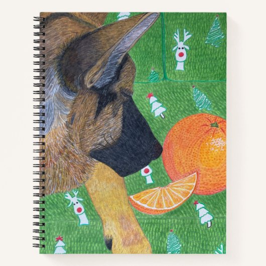 Hund&Orangen Notizbuch (Vorderseite)