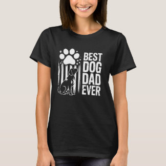Hund Papa Ever US Flag Lustiges Hunde Liebhaber Ge T-Shirt