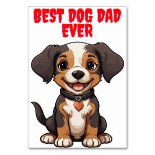 Hund Papa Vatertagskarten Tischnummer