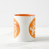 Hund Papercut Chinesisches Neujahr 2018 Weißes Ora Zweifarbige Tasse (Mittel)