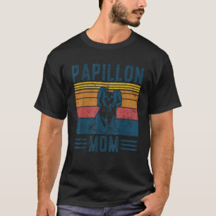 Hund Papillon Mama Vintage Papillon Mama T-Shirt