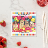 Hund Party lassen Sie uns diese fette, personalisi Serviette (Beispiel)