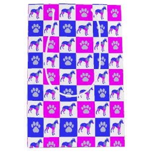 Hund & Paw Hot Pink & Blue Mittlere Geschenktüte