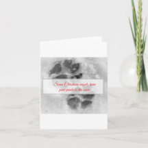 Hund Pawprint in Schnee Weihnachtsdekoration.