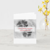 Hund Pawprint in Schnee Weihnachtsdekoration. Karte (Gelbe Blume)