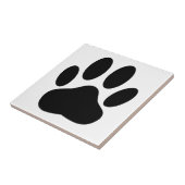 Hund Pawprint Weißer Hintergrund Fliese (Seite)