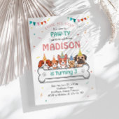 Hund Pawty Welppy zum Geburtstag Einladung