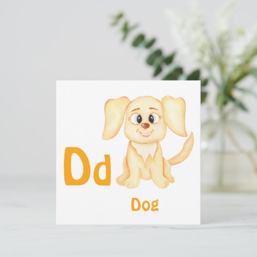 Hund personalisieren ABC: Buchstabe D - Ihren Name (Stehend Vorderseite)
