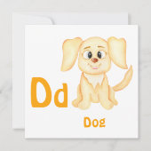 Hund personalisieren ABC: Buchstabe D - Ihren Name (Vorderseite)
