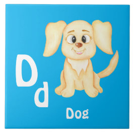 Hund personalisieren ABC: Buchstabe D - Ihren Name Fliese
