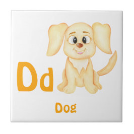 Hund personalisieren ABC: Buchstabe D - Ihren Name Fliese
