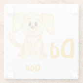 Hund personalisieren ABC: Buchstabe D - Ihren Name Glasuntersetzer (Rückseite)