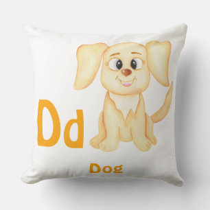 Hund personalisieren ABC: Buchstabe D - Ihren Name Kissen