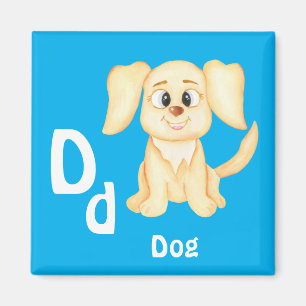 Hund personalisieren ABC: Buchstabe D - Ihren Name Magnet