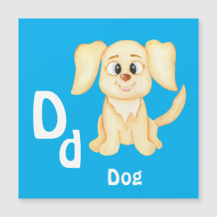 Hund personalisieren ABC: Buchstabe D - Ihren Name Magnetkarte