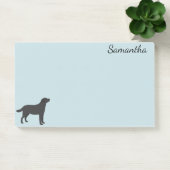 Hund Personalisiert Labrador Retriever Black Post-it Klebezettel (Büro)