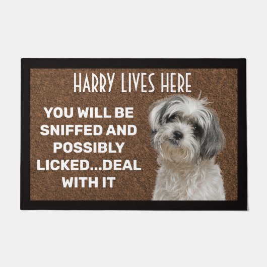 Hund personalisiert Türmatte (Vorderseite)