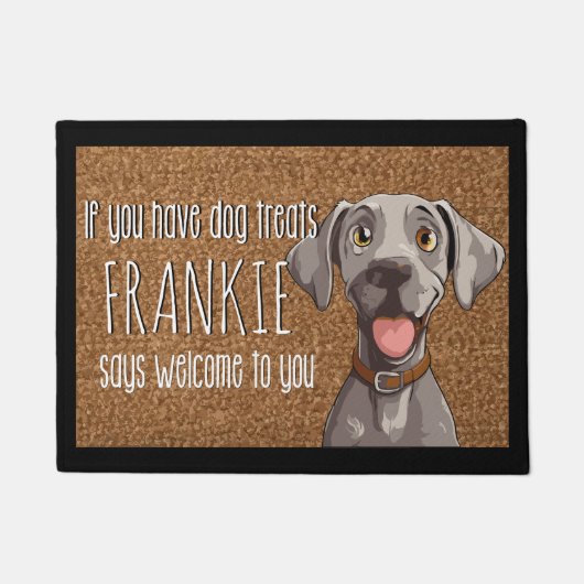 Hund Personalisiert Weimaraner Name Doormat Fußmatte (Vorderseite)