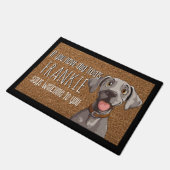 Hund Personalisiert Weimaraner Name Doormat Fußmatte (Schrägansicht)