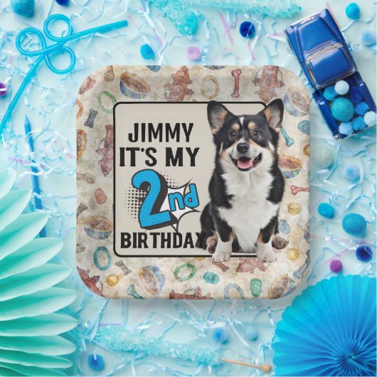 Hund Personalisierte Party  Teller (Party)