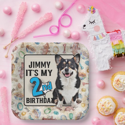 Hund Personalisierte Party  Teller (Party)