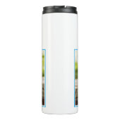 Hund Pet Blauer Name und Foto Personalisiert Thermosbecher (Rückseite)