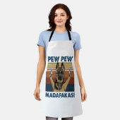HUND PEW PEW MADAFAKAS VINTAGE RETRO SCHÜRZE (Getragen)