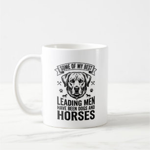 Hund Pferd Liebhaber Vintage Leading Men Design_1 Kaffeetasse