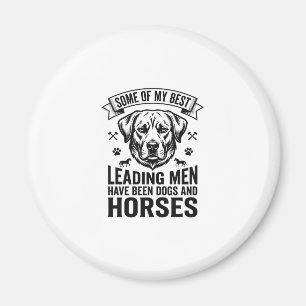 Hund Pferd Liebhaber Vintage Leading Men Design_1 Magnet