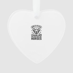 Hund Pferd Liebhaber Vintage Leading Men Design_1 Ornament