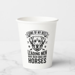 Hund Pferd Liebhaber Vintage Leading Men Design_1 Pappbecher