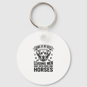 Hund Pferd Liebhaber Vintage Leading Men Design_1 Schlüsselanhänger