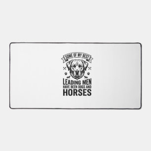 Hund Pferd Liebhaber Vintage Leading Men Design_1 Schreibtischunterlage